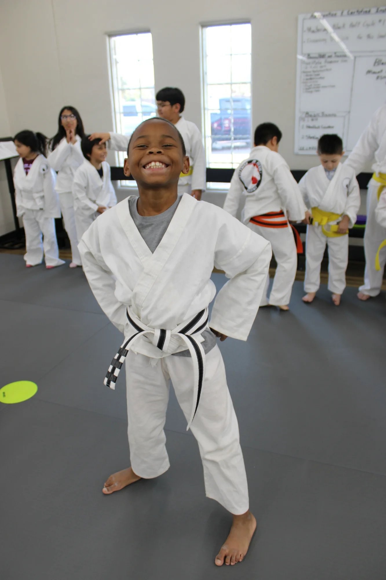 Confident young martial artist at Pittman Academy in Lubbock